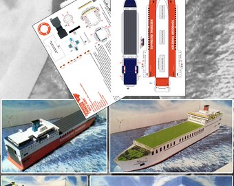 Card Craft Easy Build Model Ferry Kit Reine Astrid Townsend Thoresen RVM