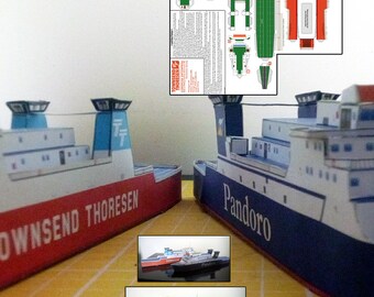 Card Craft Easy Build Model Ferry Kit Reine Astrid Townsend Thoresen RVM