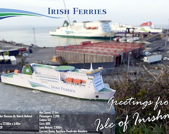 Isle Of Inishmore (2020) - Irish Ferries Card Model Kit