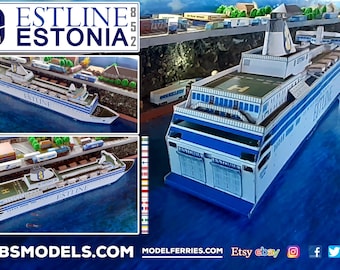 Kit de construcción de tarjeta de ferry modelo Estonia (Estline - Versión final)