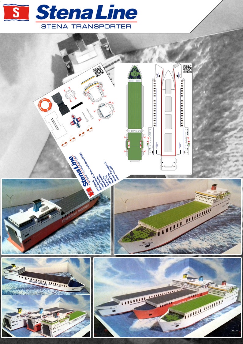 Stena Line Sticker Stena Transporter (stena Line White Hull) Card Model Ferry Kit - Etsy ...