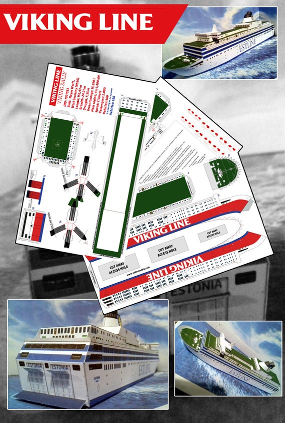 Card Craft Easy Build Model Ferry Kit Reine Astrid Townsend Thoresen RVM