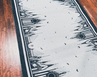 Cathedral Witchy Table Runner - Grey