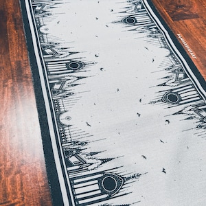 Cathedral Witchy Table Runner - Grey