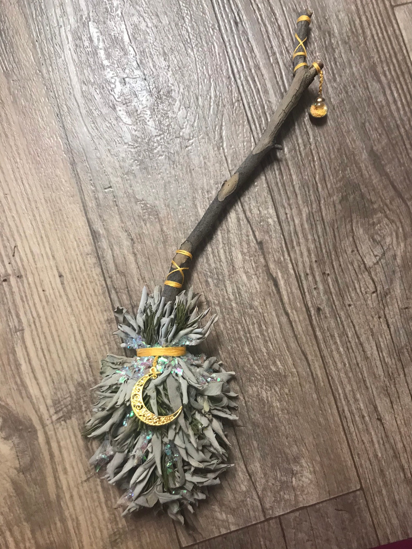 Yellow Sage Broom Handmade Etsy