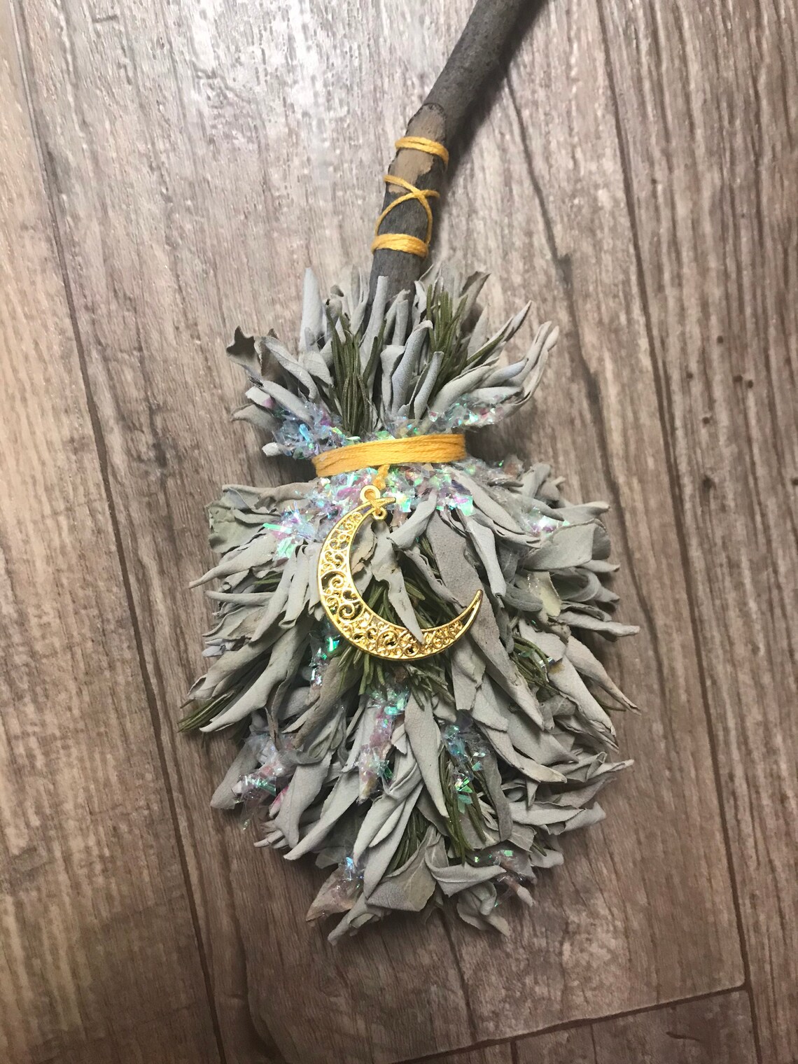 Yellow Sage Broom Handmade Etsy