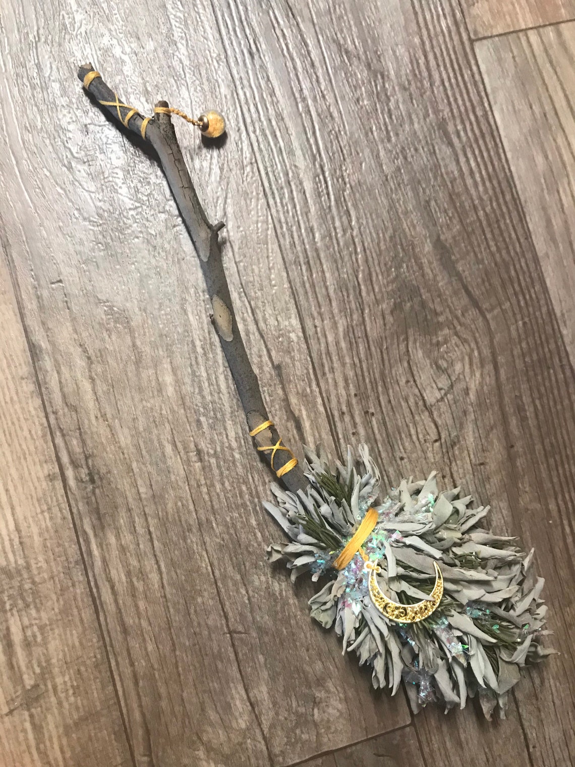 Yellow Sage Broom Handmade Etsy