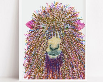 Sheep Watercolor Art Print | Sheep Gifts | Sheep Wall Decor | Sheep Watercolor | Sheep Painting | Sheep Artwork by Rachel Marquardt Art