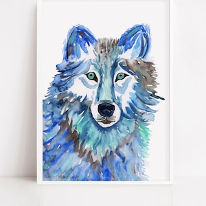 Wolf Print | Wolf Painting | Wolf Wall Decor | Wolf Gifts | Wolf Wall Decor | Wolf Wall Art by Rachel Marquardt Art