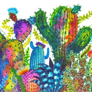 Cactus Print | Cactus Decor | Cactus Wall Art | Cactus Art Print | Southwestern Wall Art by Rachel Marquardt Art