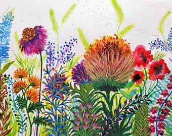 Wildflower Print | Wildflower Art Print | Wildflower Watercolor Painting | Wildflower Artwork by Rachel Marquardt Art