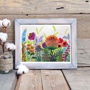 Wildflower Print Wildflower Art Print Wildflower Watercolor Painting Wildflower Artwork by Rachel Marquardt Art image 7