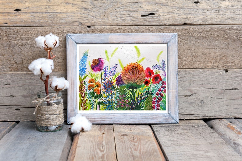 Wildflower Print Wildflower Art Print Wildflower Watercolor Painting Wildflower Artwork by Rachel Marquardt Art image 7