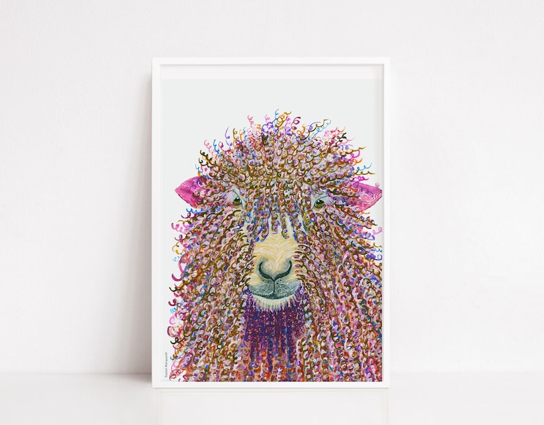 Sheep Watercolor Art Print Sheep Gifts Sheep Wall Decor Sheep Watercolor Sheep Painting Sheep Artwork by Rachel Marquardt Art image 1