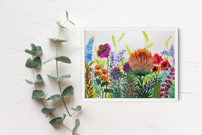 Wildflower Print Wildflower Art Print Wildflower Watercolor Painting Wildflower Artwork by Rachel Marquardt Art image 8