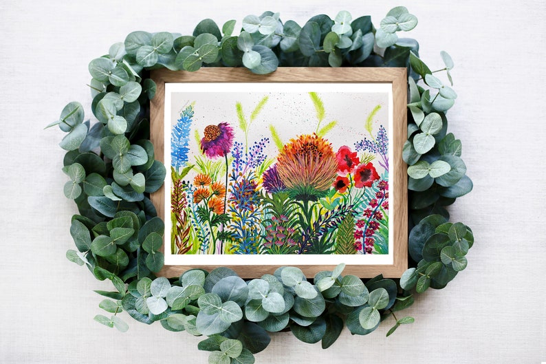 Wildflower Print Wildflower Art Print Wildflower Watercolor Painting Wildflower Artwork by Rachel Marquardt Art image 5