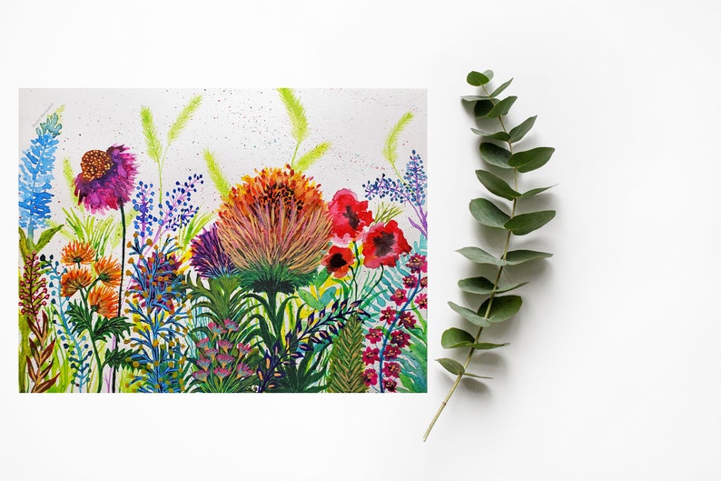 Wildflower Print Wildflower Art Print Wildflower Watercolor Painting Wildflower Artwork by Rachel Marquardt Art image 9