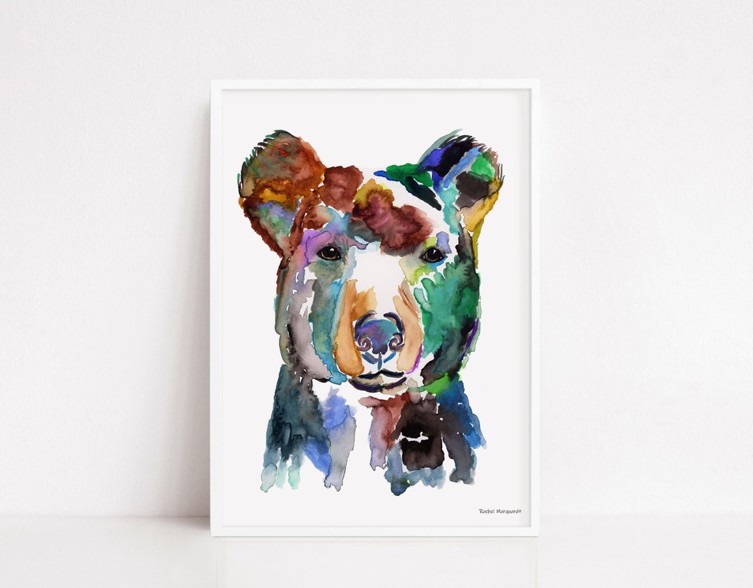 Bear Print Bear Nursery Decor Bear Wall Decor Bear Painting Bear Gifts