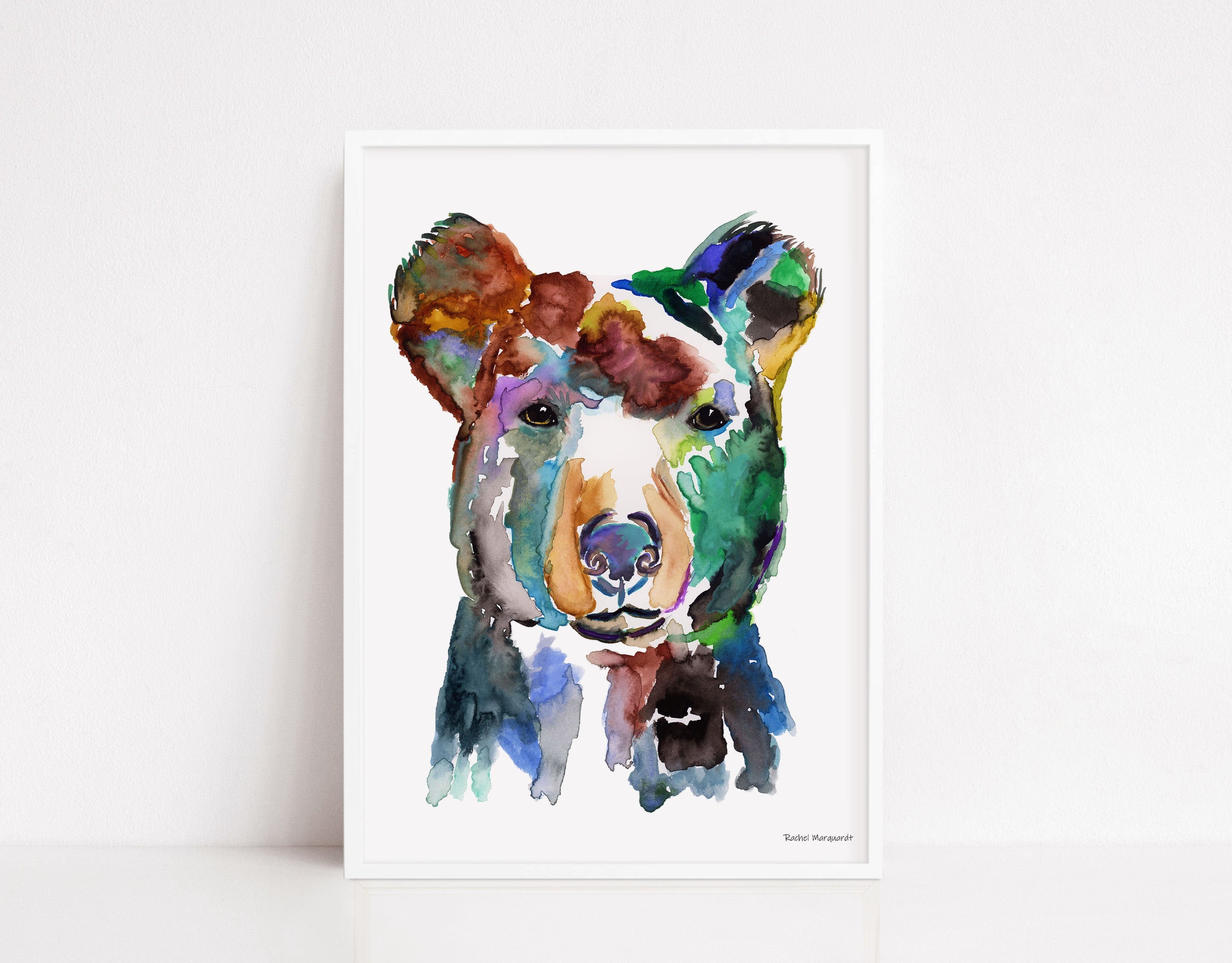 Bear Print Bear Nursery Decor Bear Wall Decor Bear Etsy