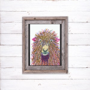 Sheep Watercolor Art Print Sheep Gifts Sheep Wall Decor Sheep Watercolor Sheep Painting Sheep Artwork by Rachel Marquardt Art image 4