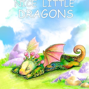 Nice Little Dragons (Adult Coloring Book, Coloring pages PDF, Coloring Pages Printable, For Stress Relieving, For Relaxation)
