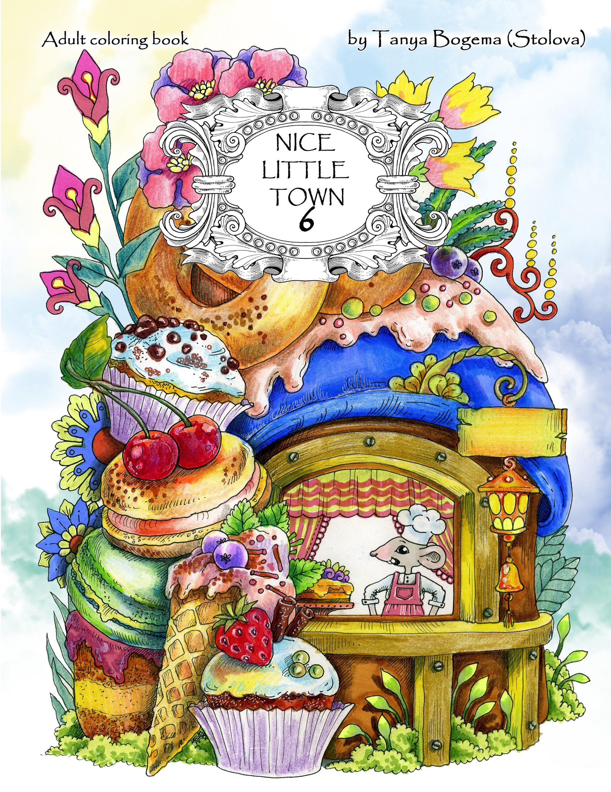 Download Nice Little Town 6 Adult Coloring Book Coloring Pages Pdf Etsy