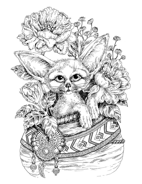 Vintage Classic Coloring Pages: Adult Coloring Book relaxing Coloring  Pages, Digital Pages, Animals, Flowers, Fairies and More 