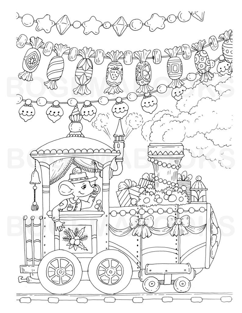 Nice Little Town Christmas 4: Adult Coloring Book Stress image 3