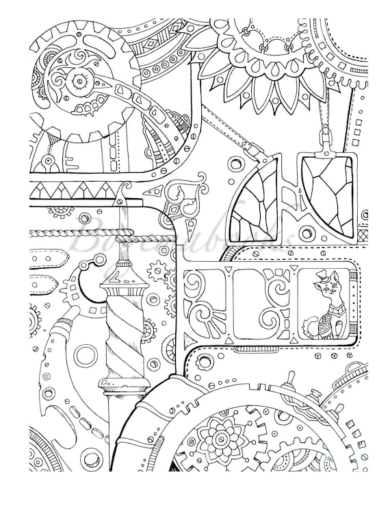 スチームパンク Vol 2. 大人の塗り絵 (塗り絵、印刷可能な塗り絵
