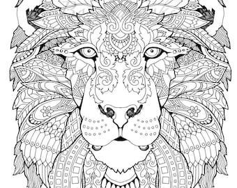 Awesome Animals Adult Coloring pages Coloring pages printable Coloring book printable Stress Relieving Relaxing