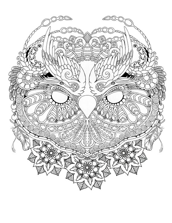 Magic Mask Adult Coloring Book coloring Pages PDF, Coloring Pages  Printable, for Stress Relieving, for Relaxation -  Norway