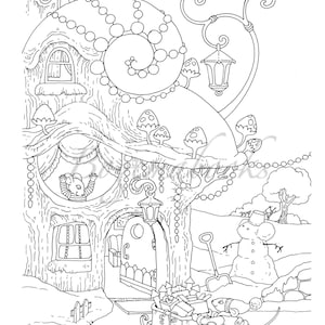 Nice Little Town Christmas 2: Adult Coloring Book Stress Relieving Coloring Pages, Coloring Book for Relaxation image 4