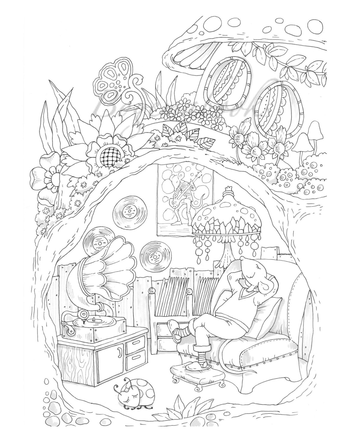 Nice Little Town 7 adult Coloring Book Coloring Pages PDF Etsy