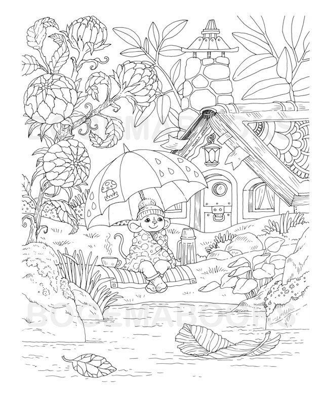 Nice Little Town: 13 DIGITAL Coloring Book Coloring Pages - Etsy Australia