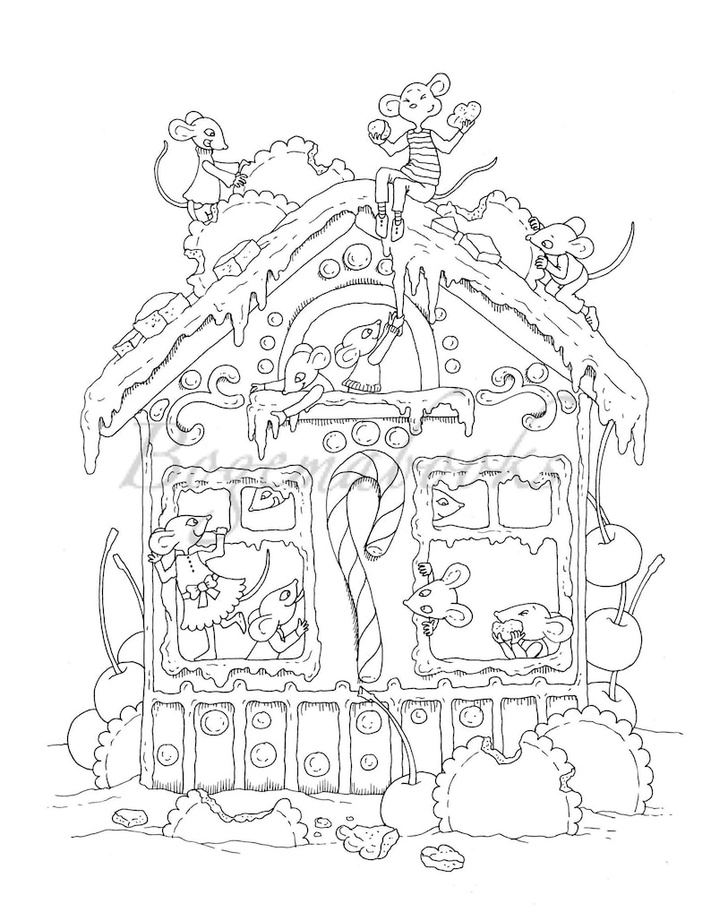 Nice Little Town Christmas 2: Adult Coloring Book Stress Relieving Coloring Pages, Coloring Book for Relaxation image 3