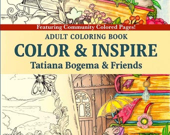 Color & Inspire: Adult Coloring Book (Stress Relieving Designes, Art Therapy, Coloring pages, PDF, Digital Download Coloring)