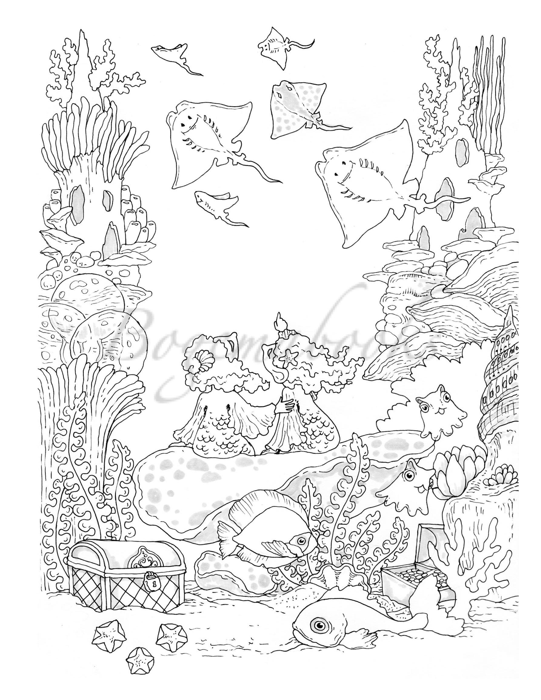 Under The Sea Mini Coloring Roll – Bubs' and Betty's