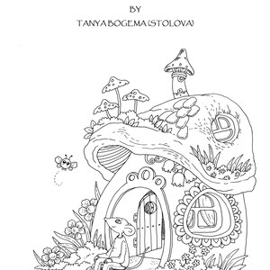 Nice Little Town 5 Adult Coloring Book, Coloring pages PDF, Coloring Pages Printable, For Stress Relieving, For Relaxation image 2