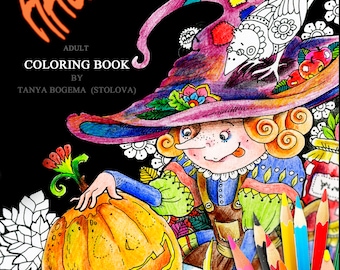 Halloween!: Adult Coloring Book (PDF coloring pages, Digital coloring Pages, For Stress Relieving, Relaxation coloring)