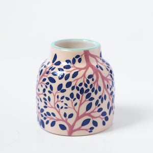 Small vase, evening trees / Ceramic