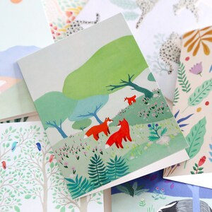 Carte - Renards dans la forêt