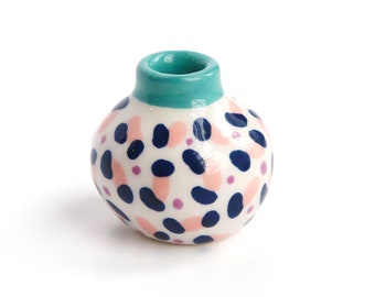 Ceramic Mini Vase - Pink Confetti