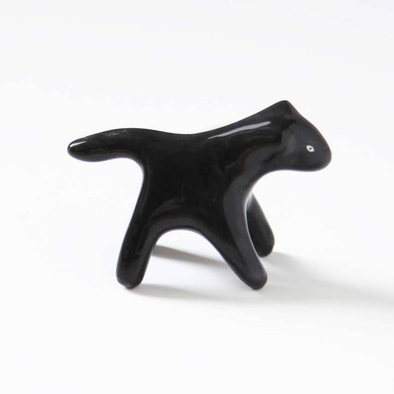 Mini Black Panther / Ceramic sculpture image 2