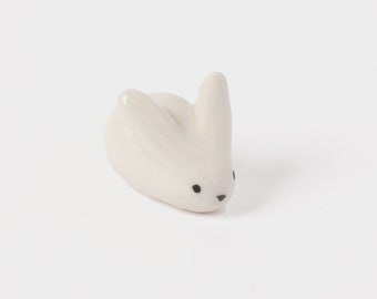 Mini rabbit / White / Ceramic sculpture