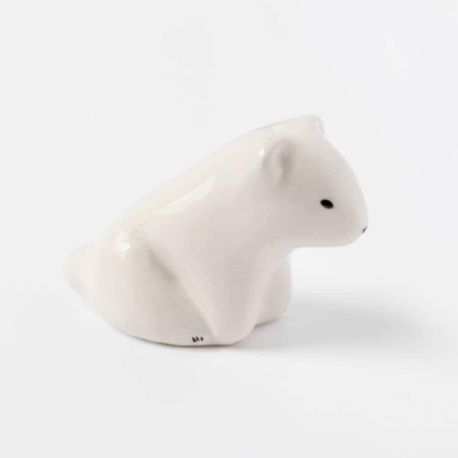White polar bear cub / Ceramic sculpture