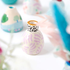 Ceramic Mini Vase - Light Purple Dance