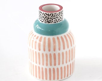 Vase “Pink Strokes"