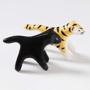 Mini Black Panther / Ceramic sculpture image 3