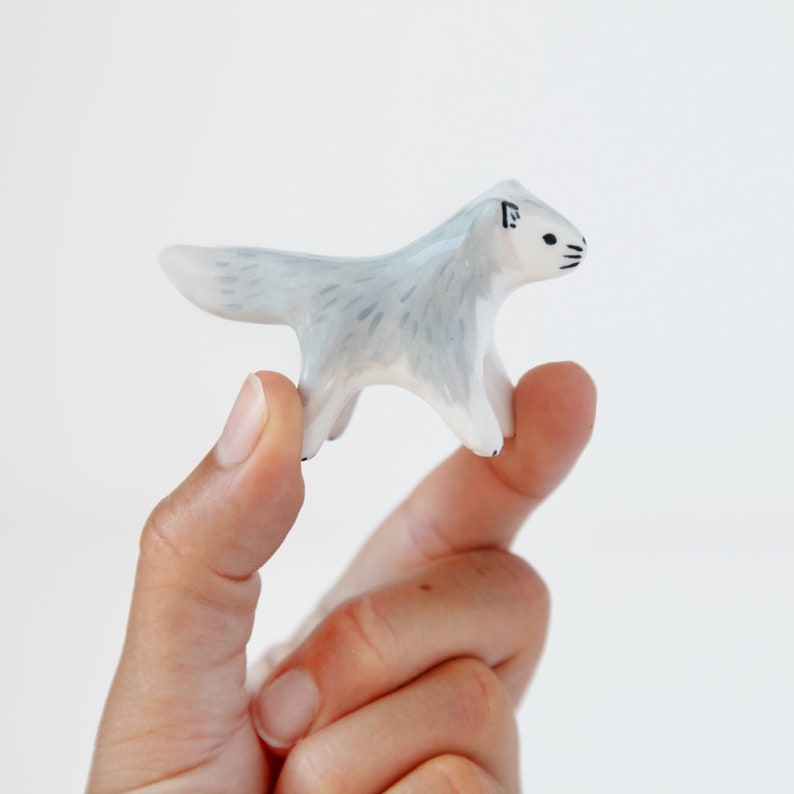 Mini wolf / Ceramic sculpture image 1