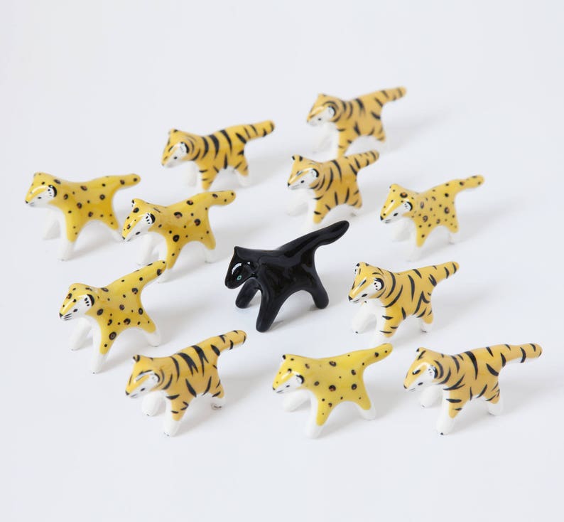 Mini Black Panther / Ceramic sculpture image 4